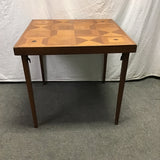 Vintage Custom Mixed Maple & Walnut Veneer Card Table