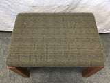 2pc Modern Mission The Craftsman Collection Solid Oak & Green Armchair & Ottoman