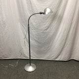 Vintage Atomic Silver Metal Adjustable Height Floor Lamp