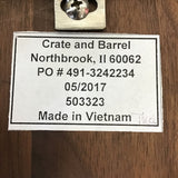 Modern MCM Crate & Barrel Solid Walnut & Metal Frame Side Table