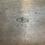 Vintage Cellini Craft Handwrought Sterling "ELR" Tray