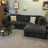 2pc Ashley Furniture Blue-Grey "Biddeford" Sectional Sofa Chaise