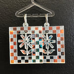 Marlena Makes Framed Flower Earrings, Iridescent