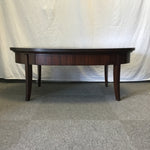 Modern Thomasville Mahogany Veneer Oval Coffee Table