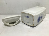 Set of 4 Antique Inge White & Blue Delft Windmill Ceramic Kitchen Canisters