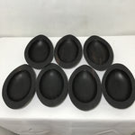 8pc Service for 7 Vintage Solid Ebony Salad Serving Set