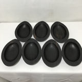 8pc Service for 7 Vintage Solid Ebony Salad Serving Set