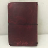 Made Quietly Debossed Red Leather Journal