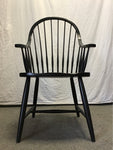 Modern Ethan Allen BLack-Painted Spindle-Back Accent Chair