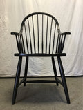 Modern Ethan Allen BLack-Painted Spindle-Back Accent Chair