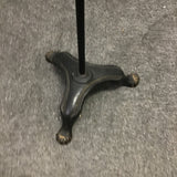 Vintage Portable Oak & Metal Adjustable-Height Music Stand