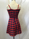 2pc Mindy Malone Red & Blue Plaid Junior's Dress & Jacket Set