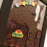 Eltimar Design "Dreamer" Horse in Stable Mixed Media 3D-Artwork