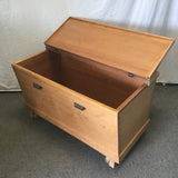 Vintage Solid Cedar Rolling Chest