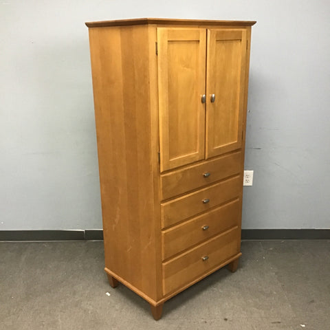 Modern Ethan Allen "Elements" Solid Cherry 4-Drawer Wardrobe