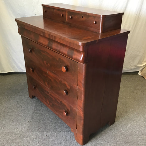 Vintage Mahogany Veneer 6-Drawer Dresser