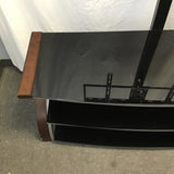 Modern Black Glass 3-Tier TV Stand
