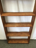 Vintage Dark-Stained Solid Pine Backless 6-Tier Shelf