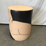 Modern Urban Outfitters "Female Form" Black & Tan Ceramic Side Table