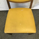 Vintage Stakmore Solid Black Walnut & Yellow Vinyl Folding Chair
