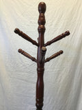 Modern Solid Tropical Wood 9-Hook Coat Tree