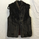 Vintage Tissavel Black Faux-Fur Vest