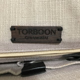 Torboon Black/Blue Cotton & Black Leather Crossbody/Shoulder Bag