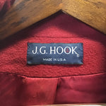 J.G. Hook Red Wool Single-Breasted Long Coat