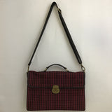 Fossil Plaid Canvas Messenger Bag