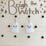 Brigh the Witch "Ghosts" White Acrylic Earrings