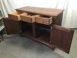 Vintage Federal Solid Cherry 3-Drawer Buffet