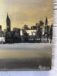 Signed Original Brooklyn Bridge Painting on Canvas