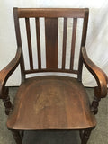 Vintage Craftsman Solid Walnut Accent Chair