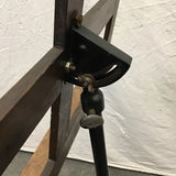 Vintage Portable Oak & Metal Adjustable-Height Music Stand
