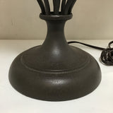 Craftsman Brown Metal Spiral & Mica Table Lamp