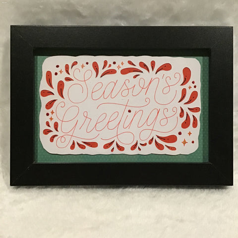 Eltimar Design Framed Small "Season's Greetings" Paper Artwork