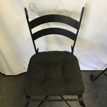 Pair of Modern Black Wrought Iron Counter Stools
