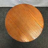 Modern Industrial Pine & Black Metal Adjustable-Height Stool
