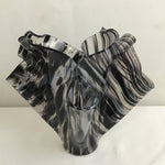 Signed Purple Glass Handkerchief Vase