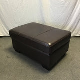 Discontinued Ashley Furniture Brown Leather "Morelos" Ottoman
