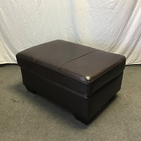 Discontinued Ashley Furniture Brown Leather "Morelos" Ottoman