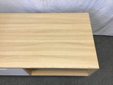 Contemporary MCM Boho Cozy Castle Faux-Tropical Wood Coffee Table