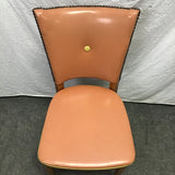 Vintage Pink Vinyl & Nailhead Accent Chair