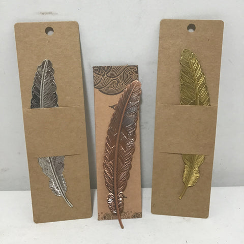 Kayla's Kreations Single Metal Feather Bookmark