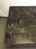 Modern Ashley Furniture Black Faux-Marble Square Coffee Table
