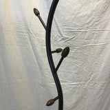 Modern Black Metal 9-Hook Coat Tree