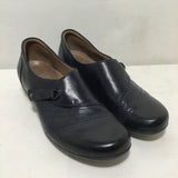 Dansko "Franny" Navy Leather Blockheel Loafers