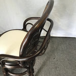 Vintage MCM 3pc Rattan & Wood Dining Set