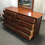 Vintage Mission Thomasville "Impressions" Solid & Veneer Cherry 9-Drawer Dresser