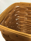 1999 Longaberger Woven Solid Maple Lidded Basket